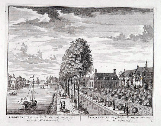 De zegepraalende Vecht :.T'Amsteldam :By de Wed :1719.  | Vintage Print Reproduction 467466