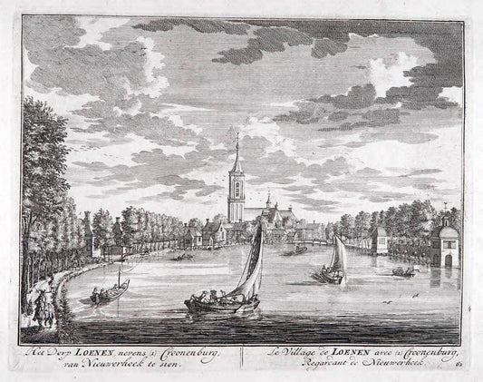 De zegepraalende Vecht :.T'Amsteldam :By de Wed :1719.  | Vintage Print Reproduction 467467