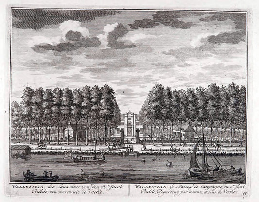 De zegepraalende Vecht :.T'Amsteldam :By de Wed :1719.  | Vintage Print Reproduction 467473