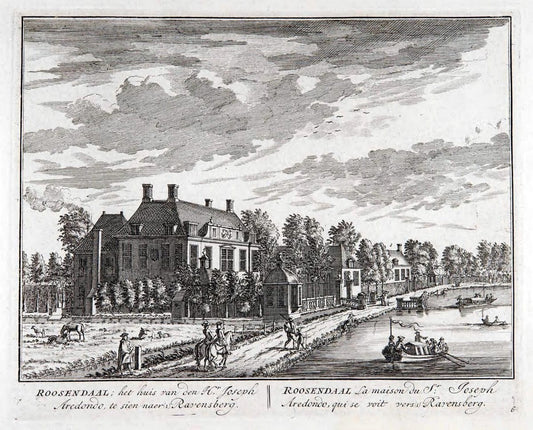 De zegepraalende Vecht :.T'Amsteldam :By de Wed :1719.  | Vintage Print Reproduction 467475