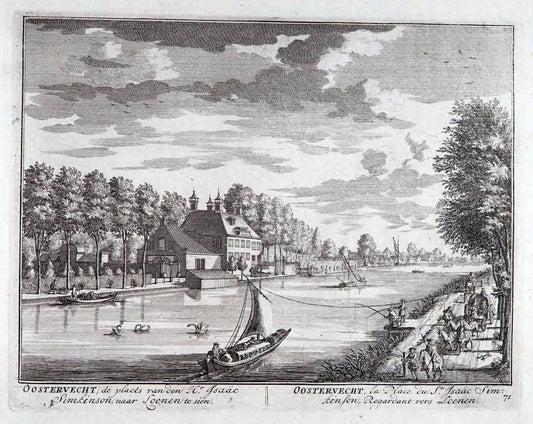 De zegepraalende Vecht :.T'Amsteldam :By de Wed :1719.  | Vintage Print Reproduction 467477