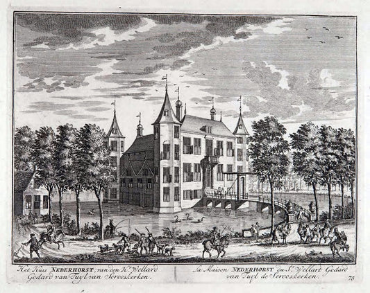 De zegepraalende Vecht :.T'Amsteldam :By de Wed :1719.  | Vintage Print Reproduction 467481