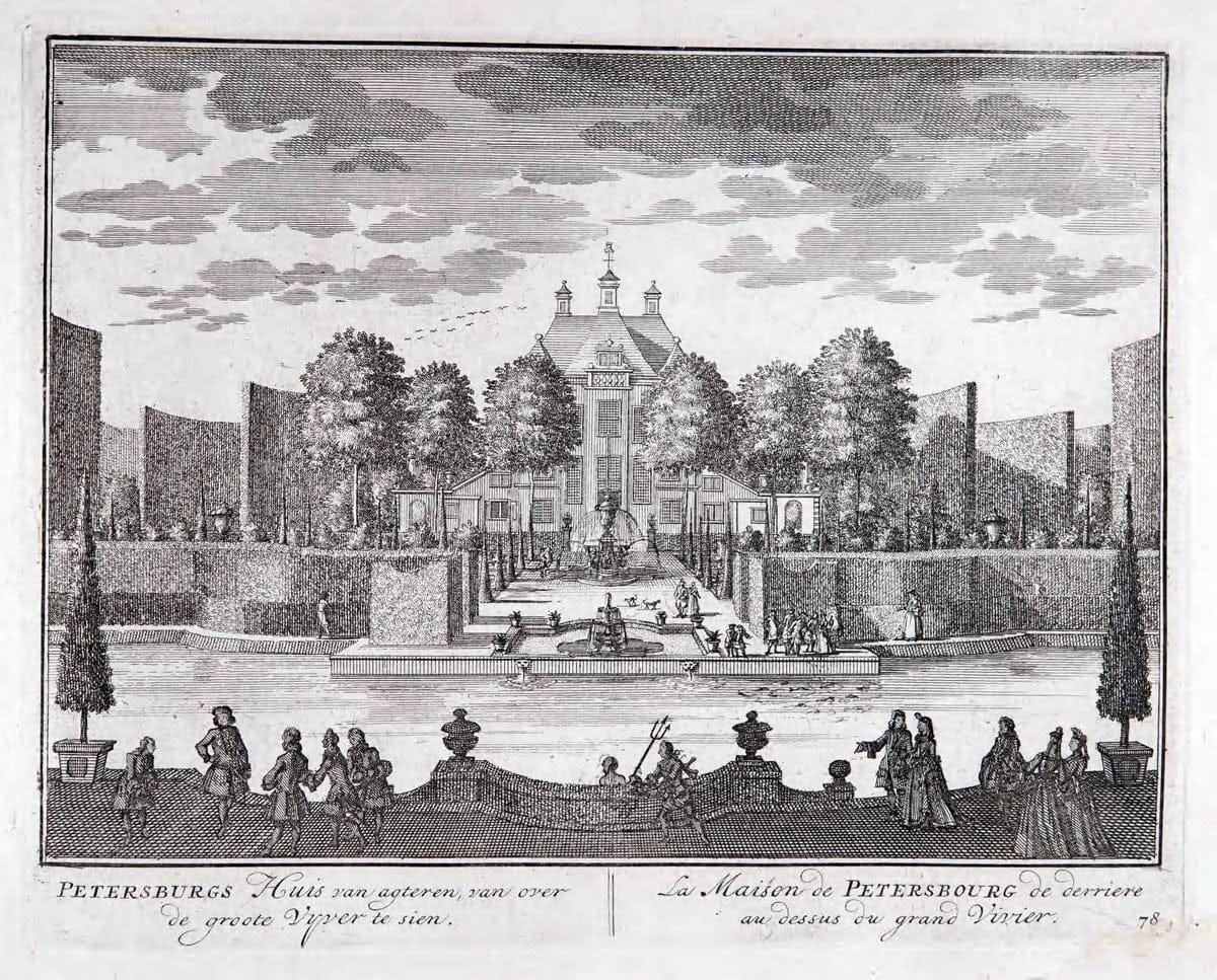 De zegepraalende Vecht :.T'Amsteldam :By de Wed :1719.  | Vintage Print Reproduction 467484