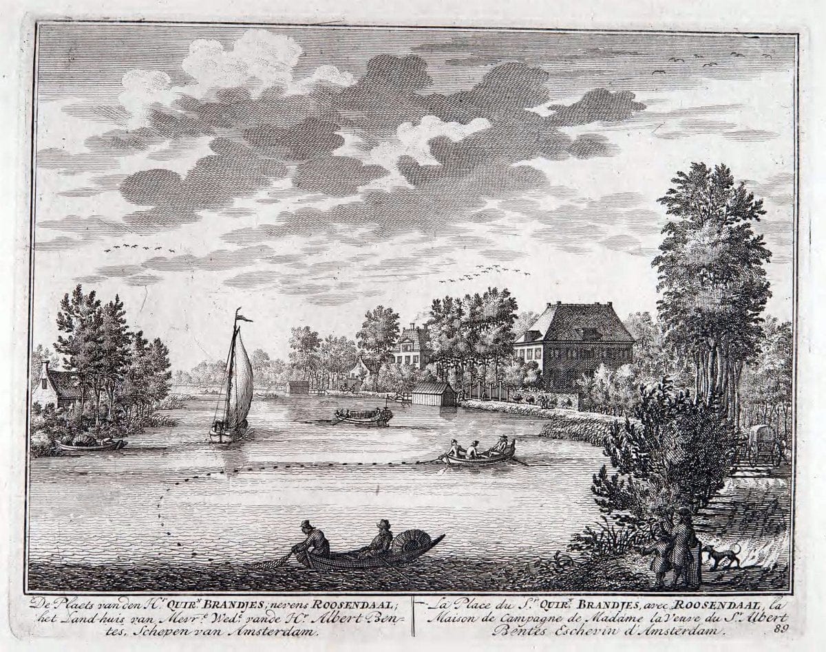 De zegepraalende Vecht :.T'Amsteldam :By de Wed :1719.  | Vintage Print Reproduction 467496