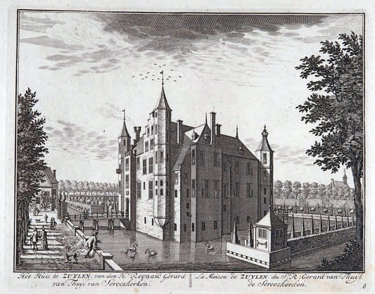 De zegepraalende Vecht :.T'Amsteldam :By de Wed :1719.  | Vintage Print Reproduction 467497