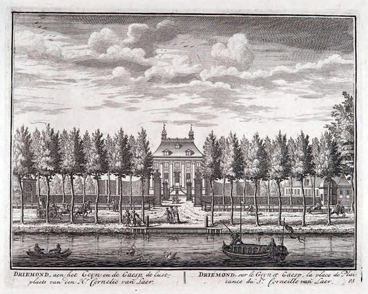 De zegepraalende Vecht :.T'Amsteldam :By de Wed :1719.  | Vintage Print Reproduction 467501