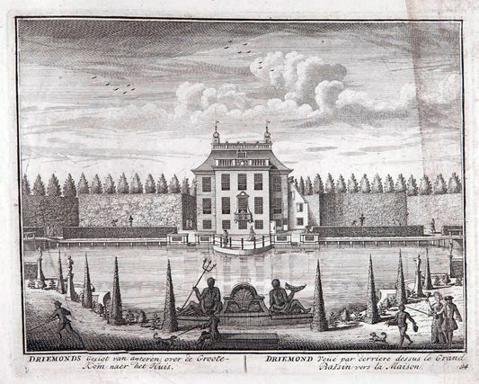 De zegepraalende Vecht :.T'Amsteldam :By de Wed :1719.  | Vintage Print Reproduction 467502