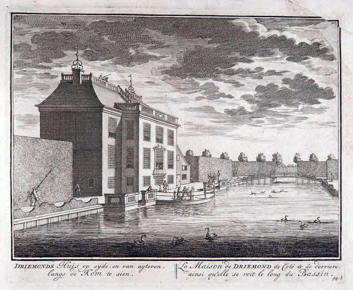 De zegepraalende Vecht :.T'Amsteldam :By de Wed :1719.  | Vintage Print Reproduction 467504