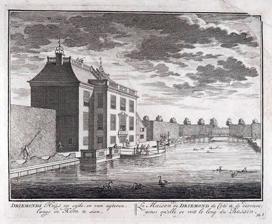 De zegepraalende Vecht :.T'Amsteldam :By de Wed :1719.  | Vintage Print Reproduction 467504