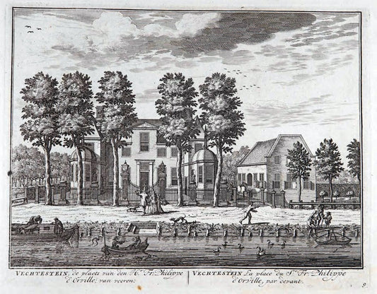 De zegepraalende Vecht :.T'Amsteldam :By de Wed :1719.  | Vintage Print Reproduction 467508