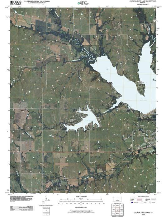 2009 Council Grove Lake, KS - Kansas - USGS Topographic Map