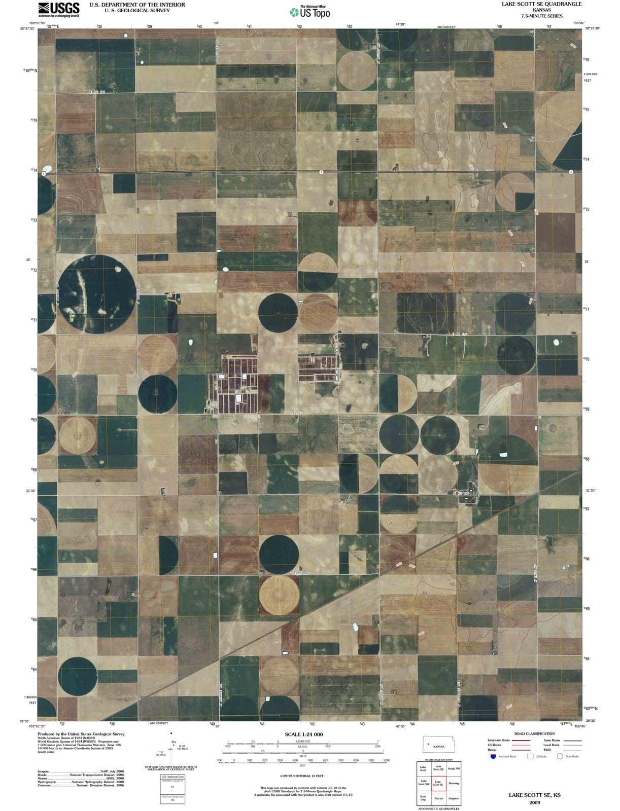 2009 Lake Scott, KS - Kansas - USGS Topographic Map