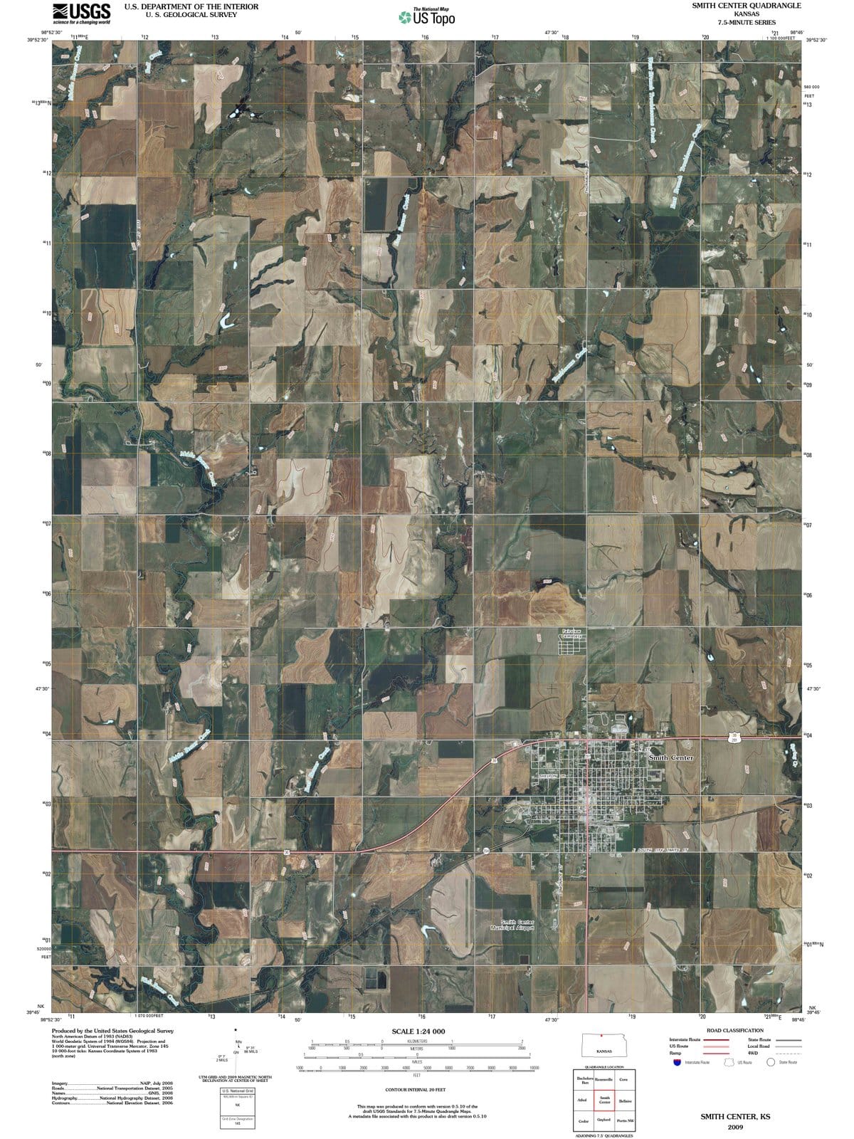 2009 Smith Center, KS - Kansas - USGS Topographic Map