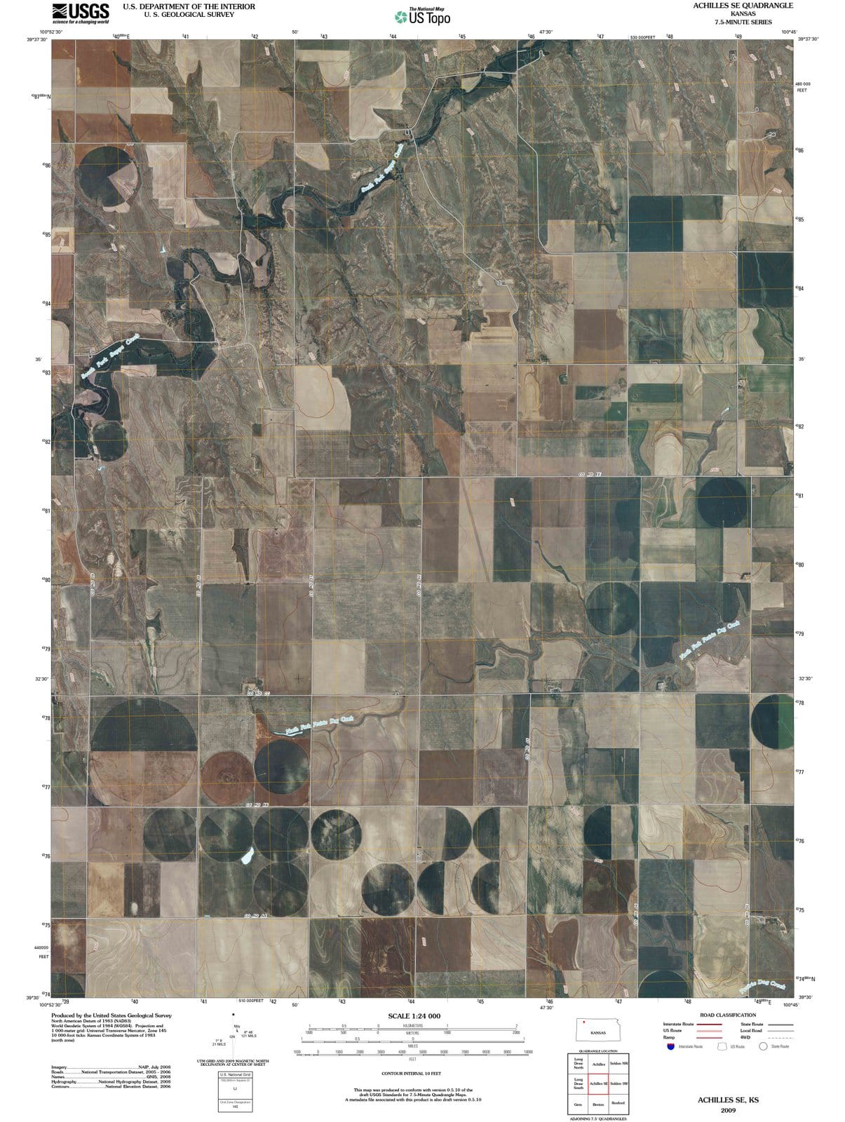 2009 Achilles, KS - Kansas - USGS Topographic Map