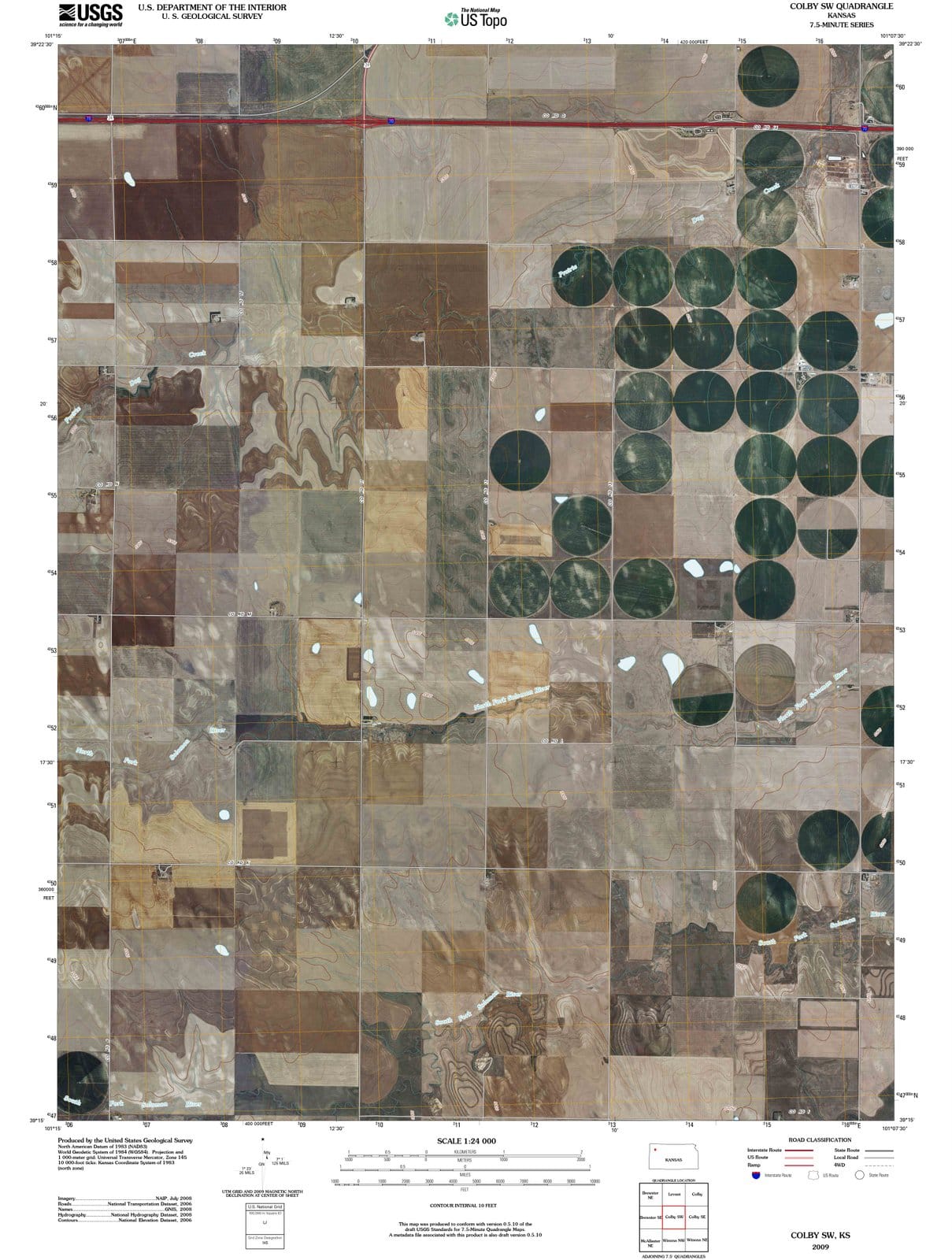 2009 Colby, KS - Kansas - USGS Topographic Map