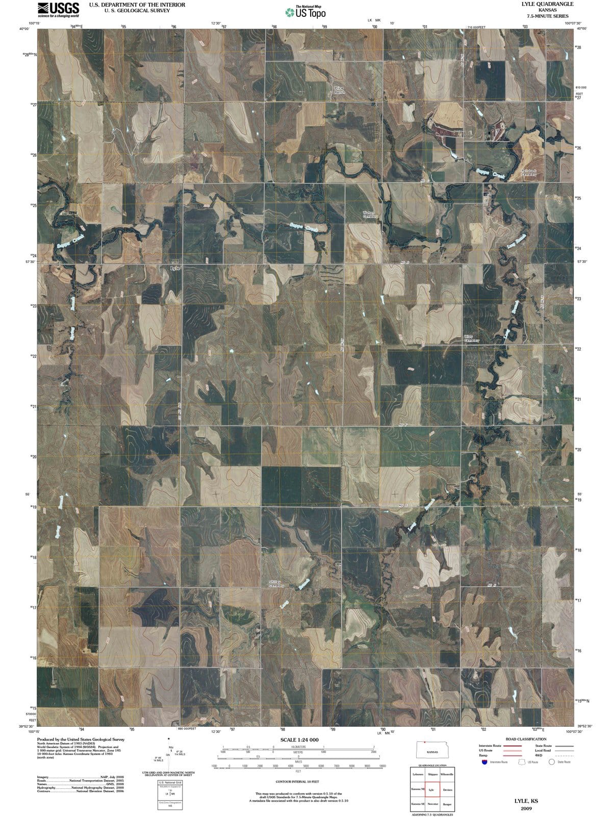 2009 Lyle, KS - Kansas - USGS Topographic Map