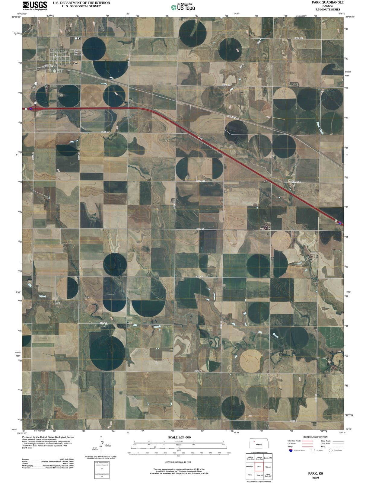 2009 Park, KS - Kansas - USGS Topographic Map
