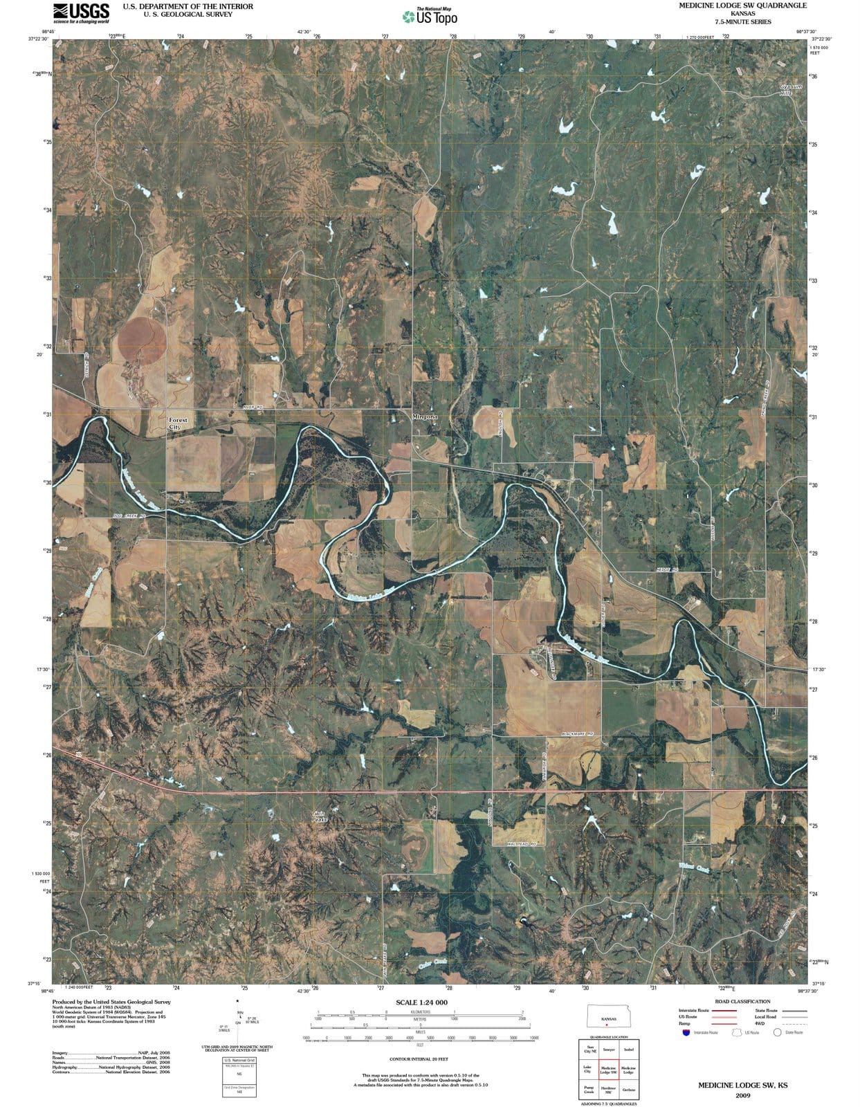 2009 Medicine Lodge, KS - Kansas - USGS Topographic Map
