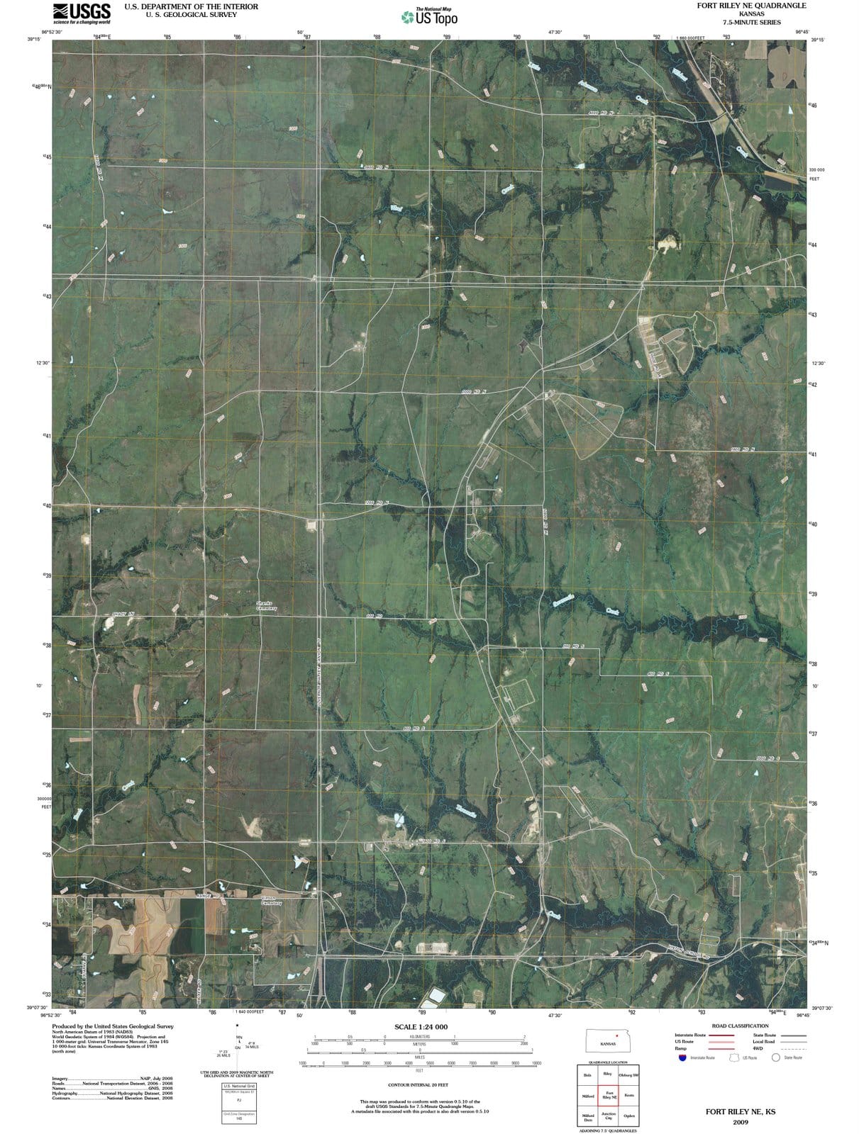 2009 Fort Riley, KS - Kansas - USGS Topographic Map