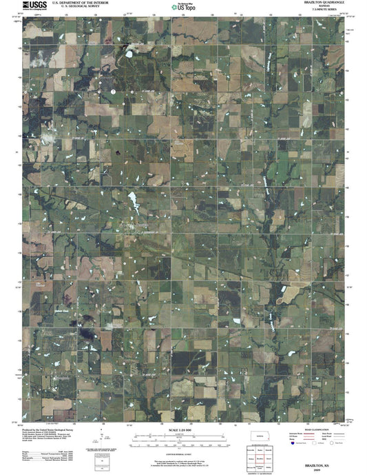 2009 Brazilton, KS - Kansas - USGS Topographic Map