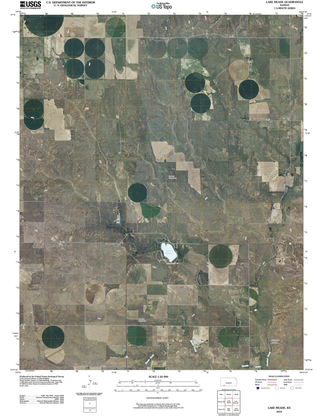 2010 Lake Meade, KS - Kansas - USGS Topographic Map