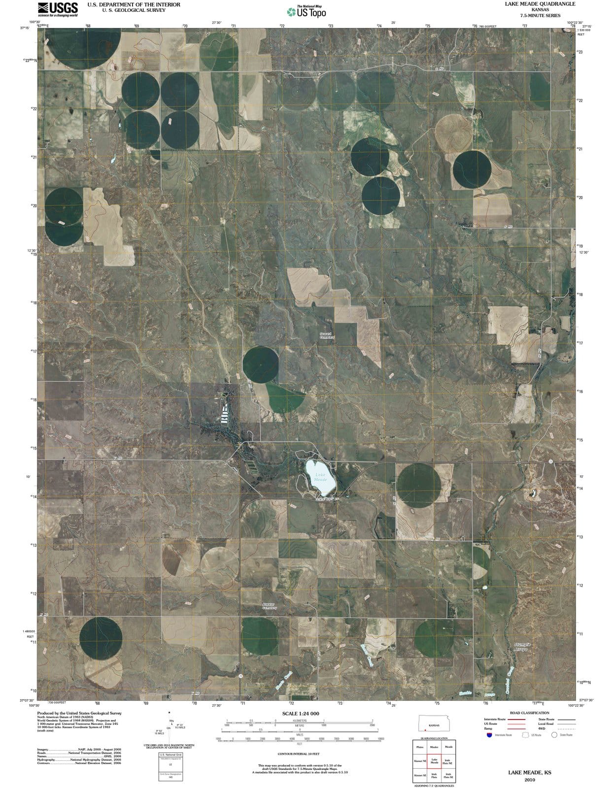 2010 Lake Meade, KS - Kansas - USGS Topographic Map