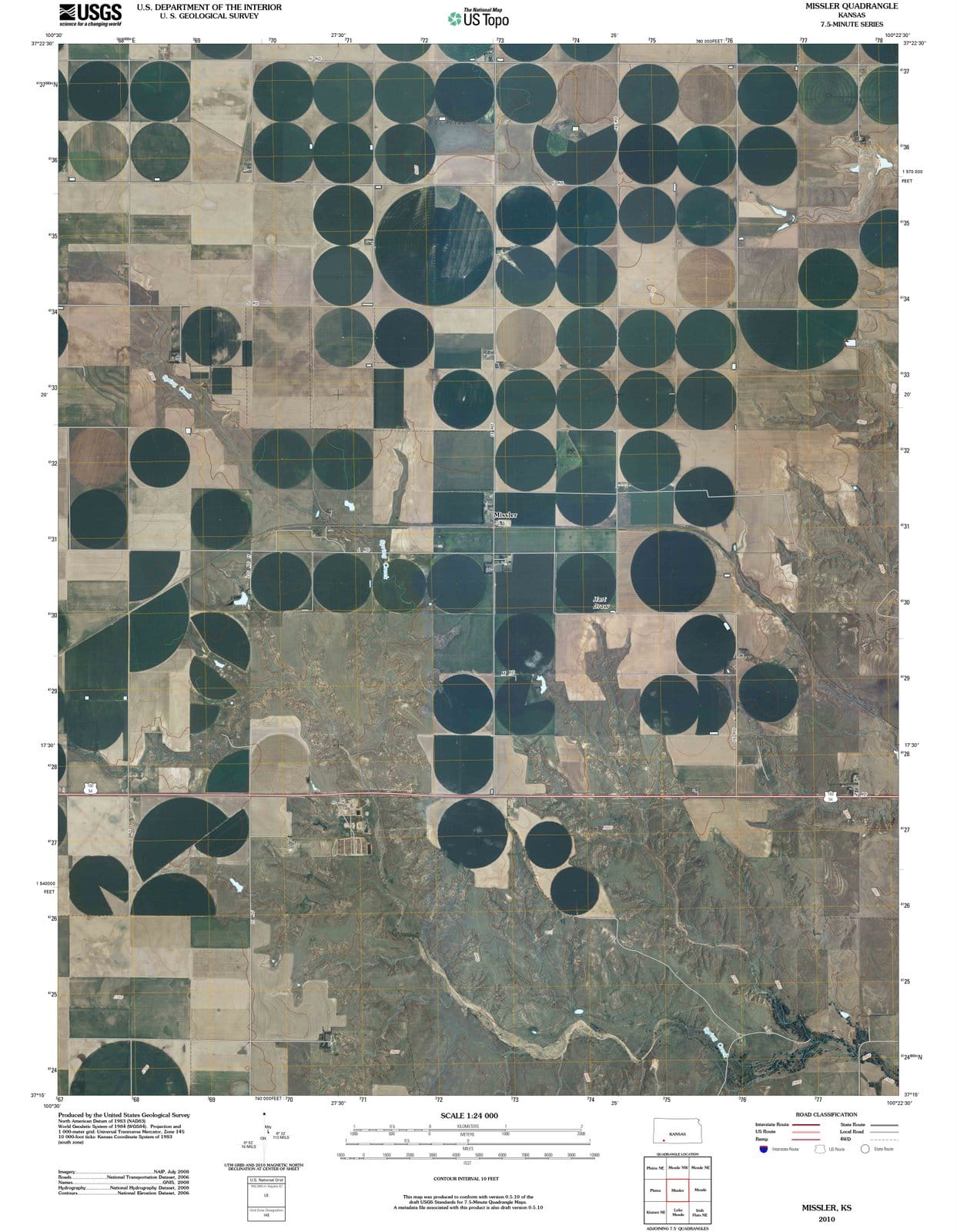 2010 Missler, KS - Kansas - USGS Topographic Map