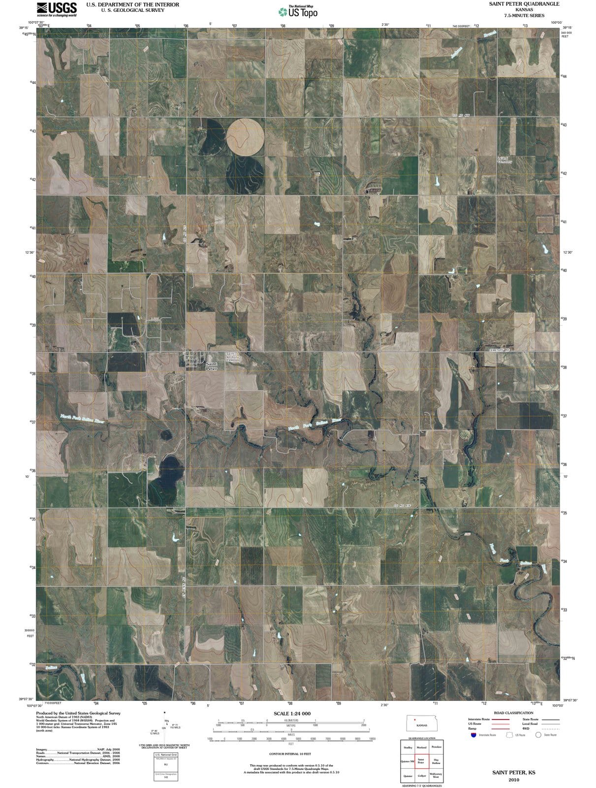 2010 Saint Peter, KS - Kansas - USGS Topographic Map