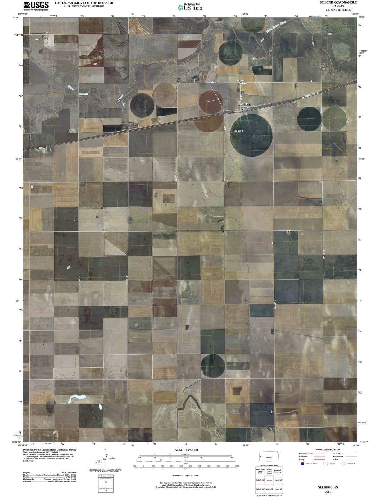 2010 Selkirk, KS - Kansas - USGS Topographic Map