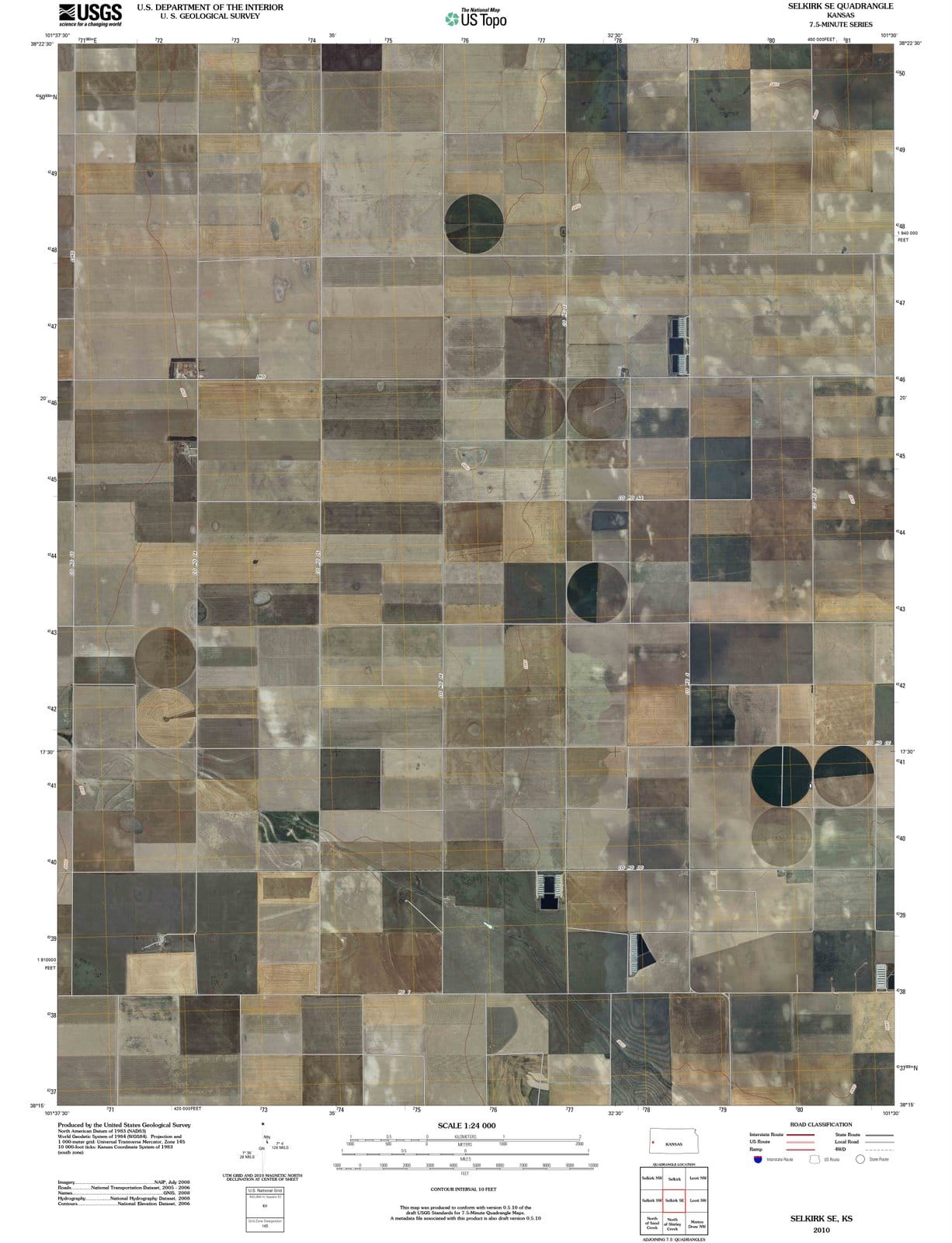 2010 Selkirk, KS - Kansas - USGS Topographic Map
