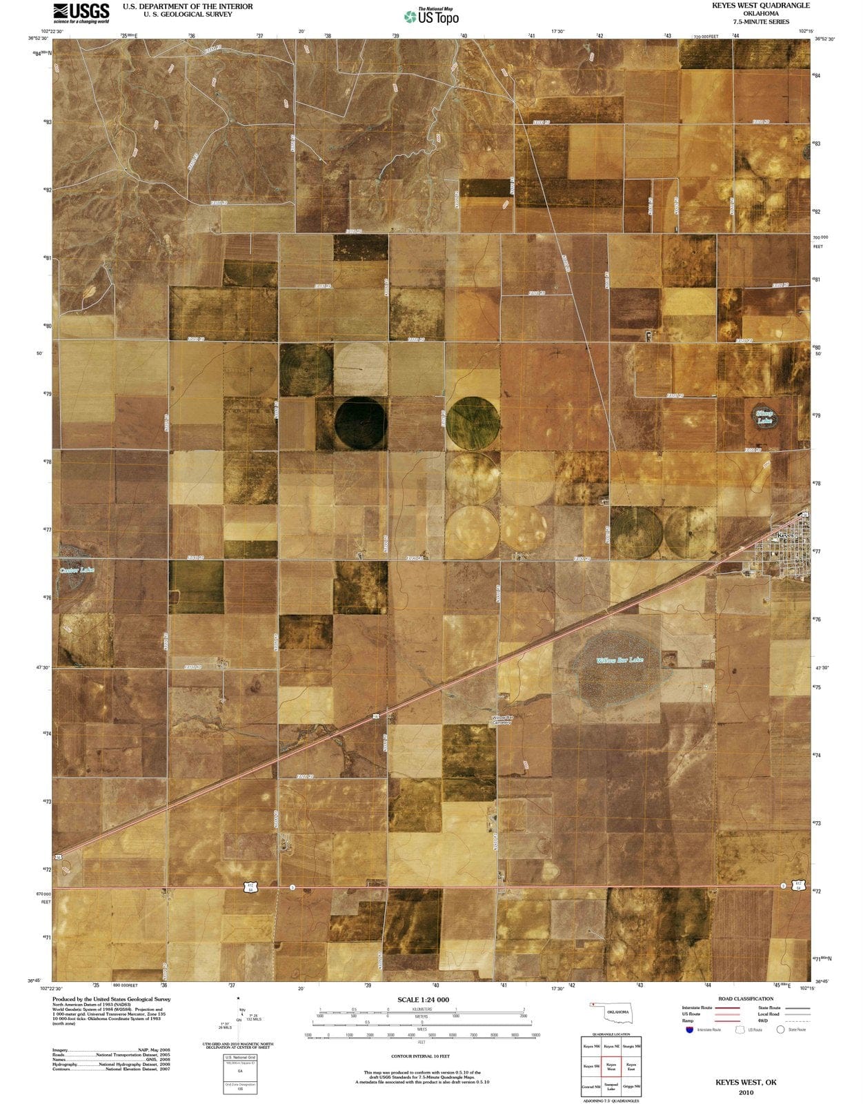 2010 Keyes West, OK - Oklahoma - USGS Topographic Map