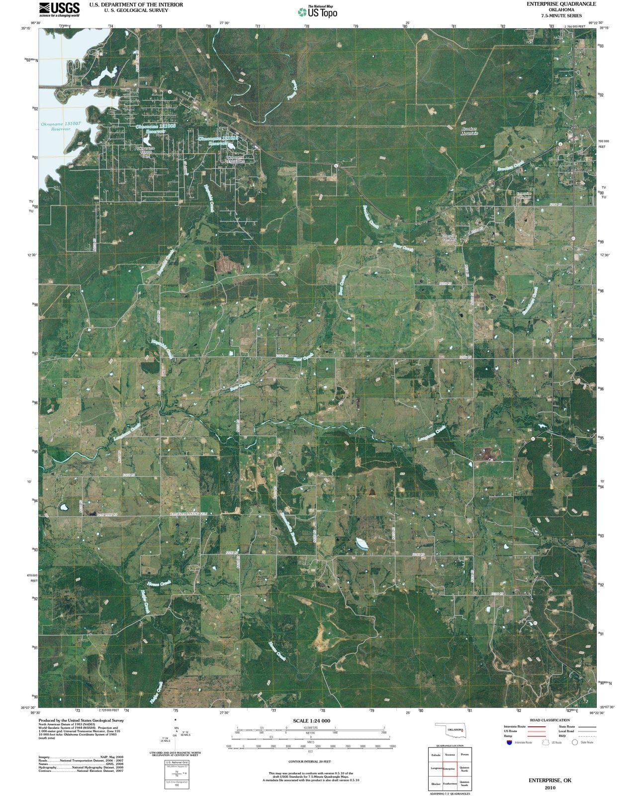 2010 Enterprise, OK - Oklahoma - USGS Topographic Map