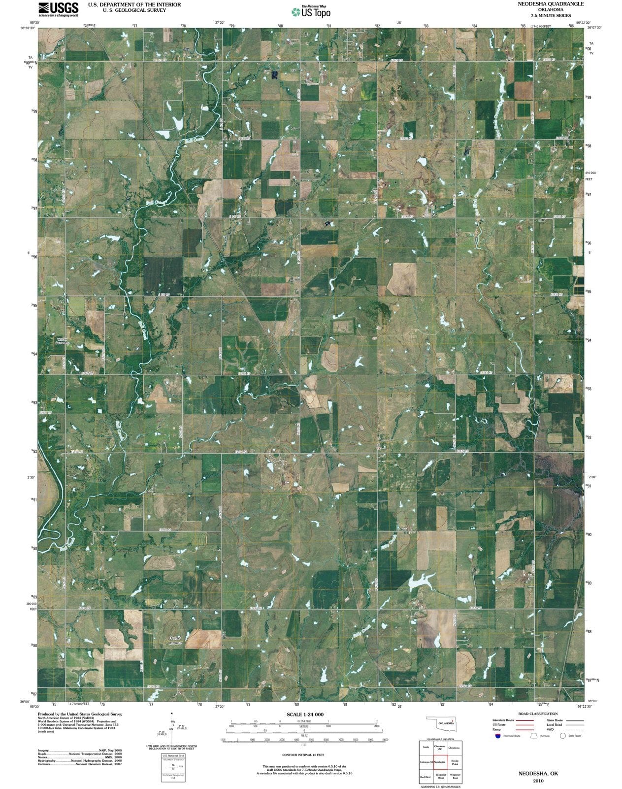 2010 Neodesha, OK - Oklahoma - USGS Topographic Map