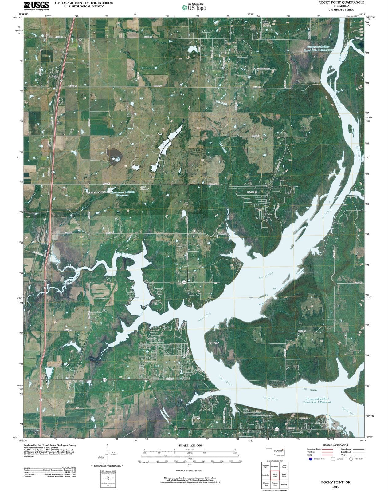 2010 Rocky Point, OK - Oklahoma - USGS Topographic Map