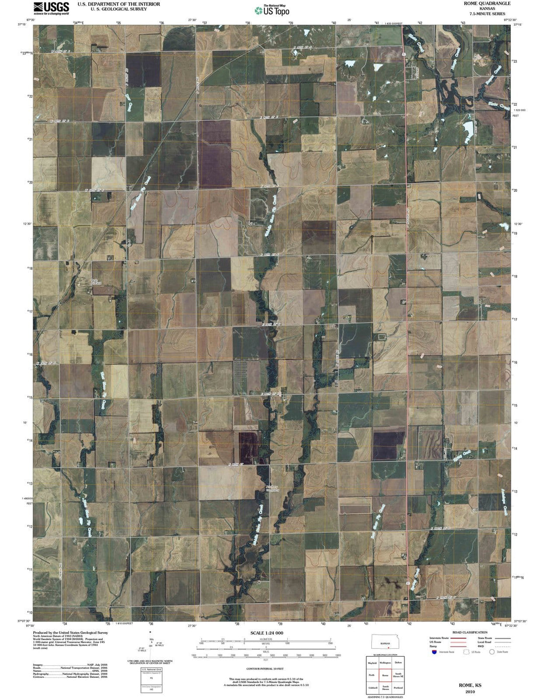 2010 Rome, KS - Kansas - USGS Topographic Map