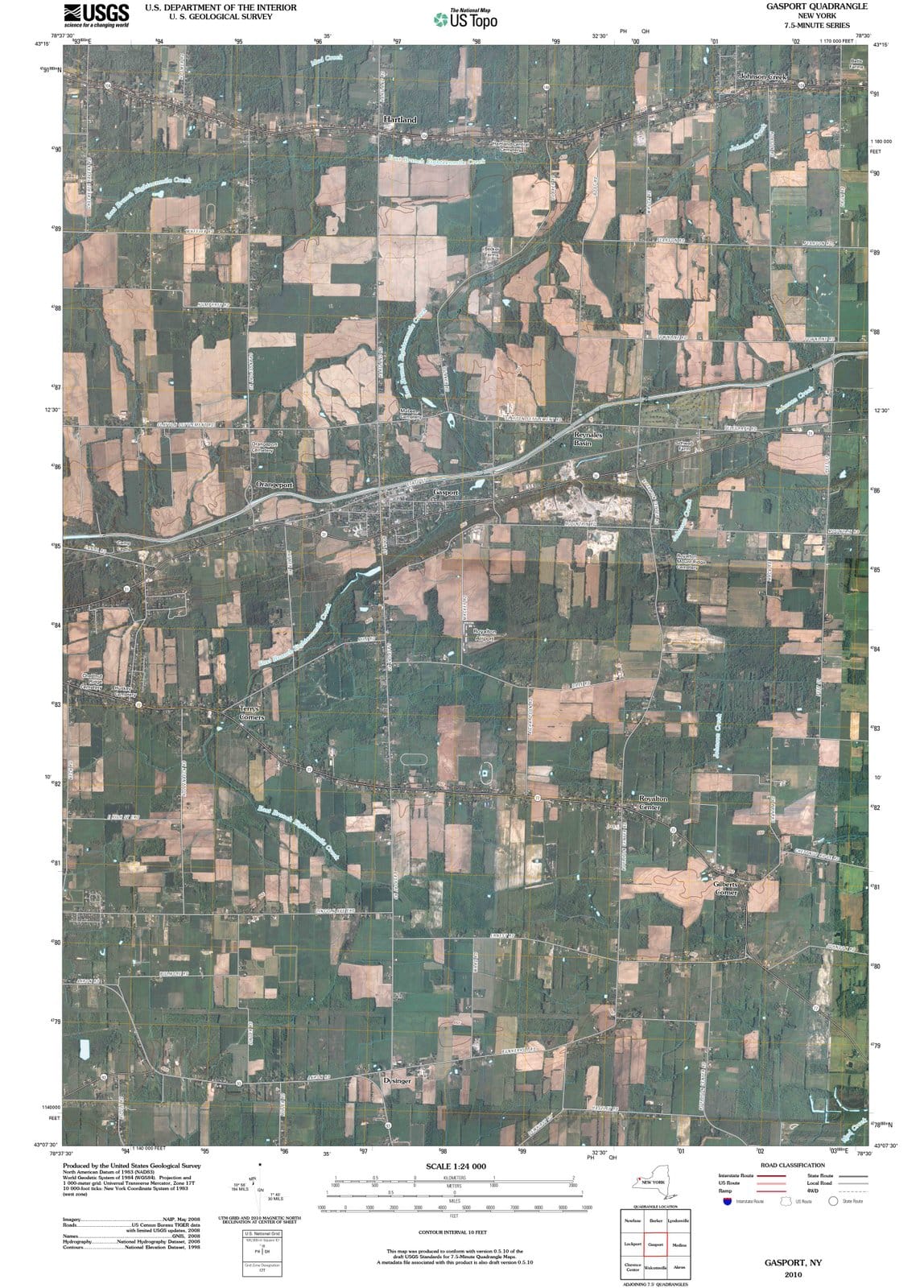 2010 Gasport, NY - New York - USGS Topographic Map