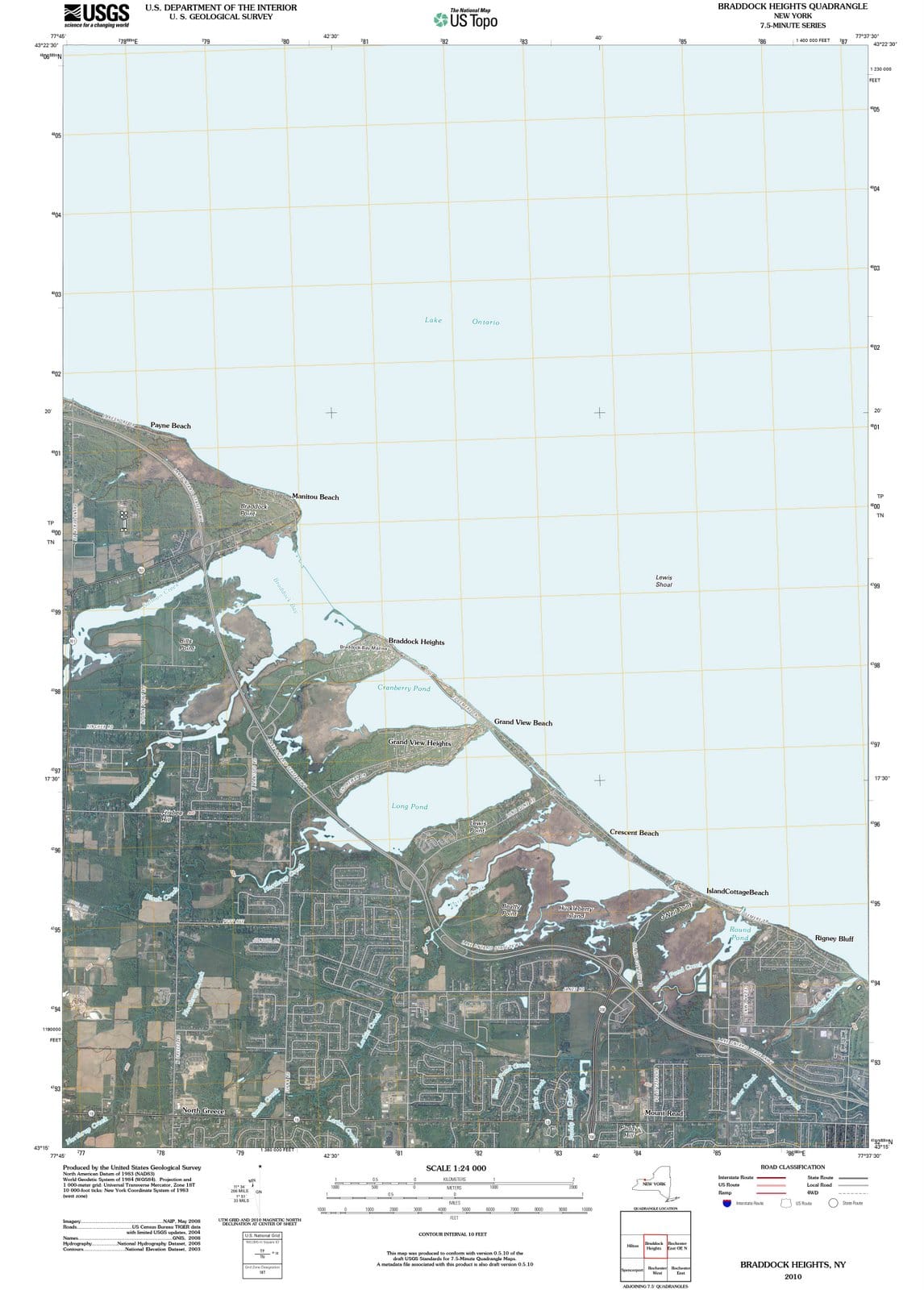 2010 Braddock Heights, NY - New York - USGS Topographic Map