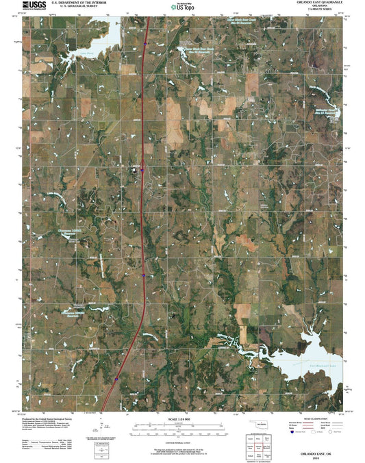 2010 Orlando East, OK - Oklahoma - USGS Topographic Map