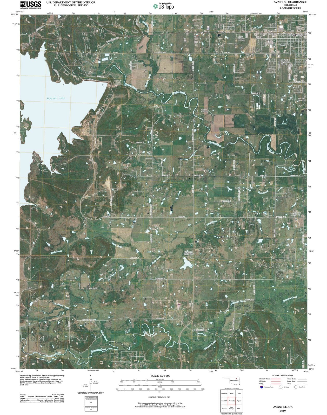2010 Avant, OK - Oklahoma - USGS Topographic Map