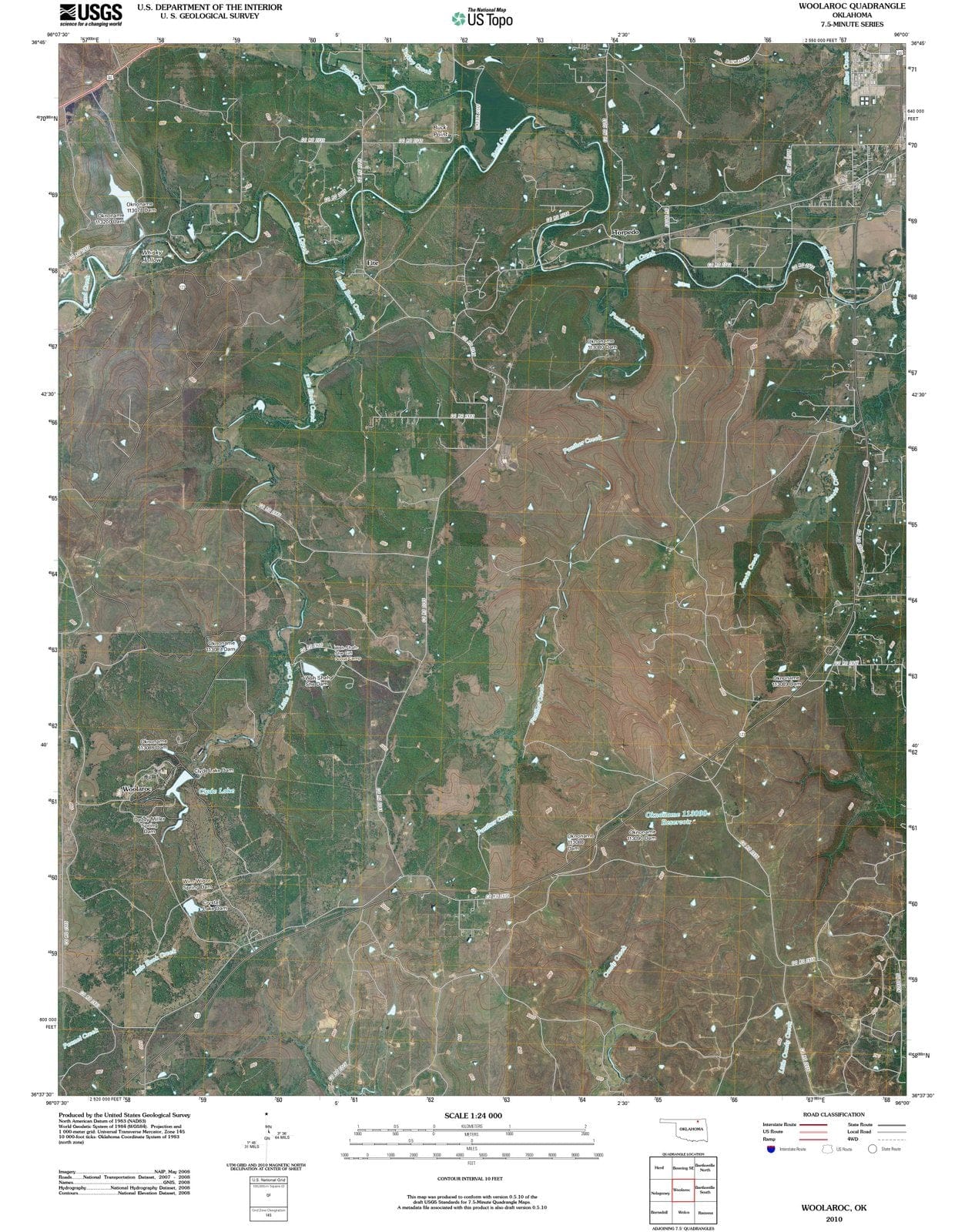 2010 Woolaroc, OK - Oklahoma - USGS Topographic Map