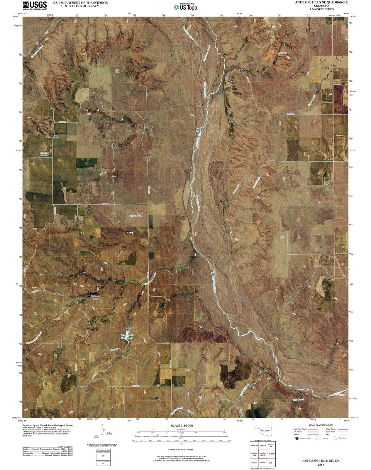 2010 Antelope Hills, OK - Oklahoma - USGS Topographic Map