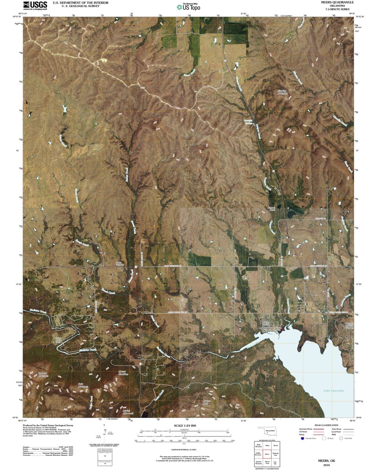 2010 Meers, OK - Oklahoma - USGS Topographic Map