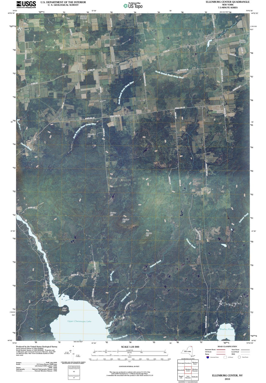 2010 Ellenburg Center, NY - New York - USGS Topographic Map