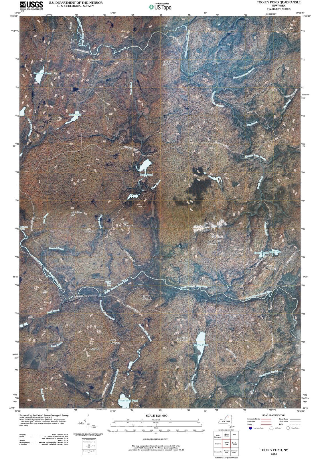 2010 Tooley Pond, NY - New York - USGS Topographic Map