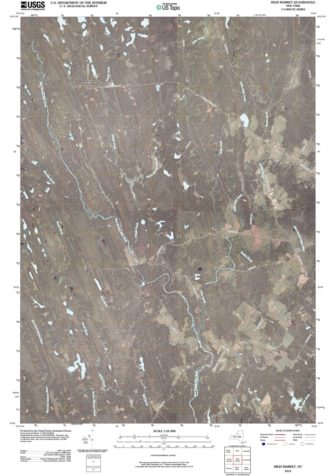2010 High Market, NY - New York - USGS Topographic Map