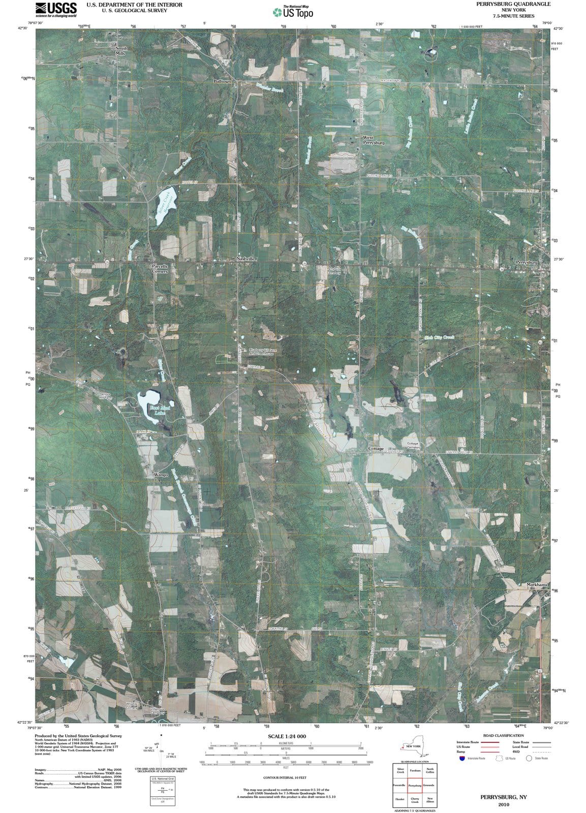 2010 Perrysburg, NY - New York - USGS Topographic Map