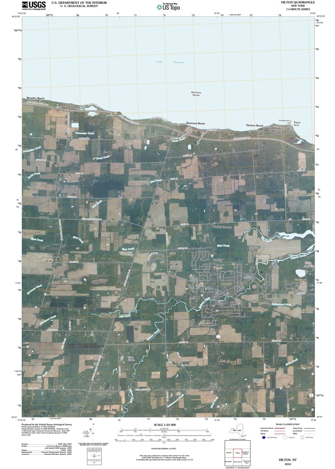 2010 Hilton, NY - New York - USGS Topographic Map