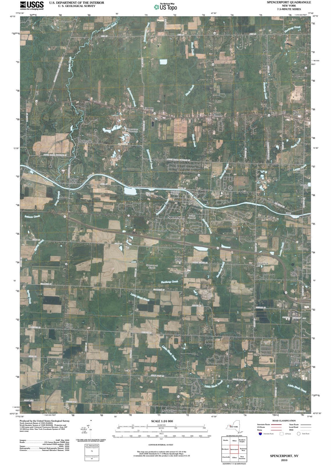 2010 Spencerport, NY - New York - USGS Topographic Map
