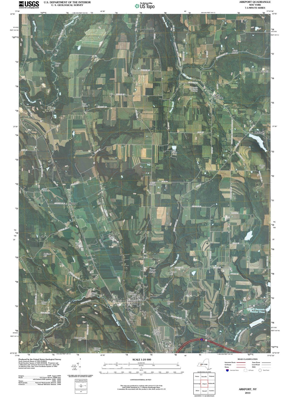 2010 Arkport, NY - New York - USGS Topographic Map