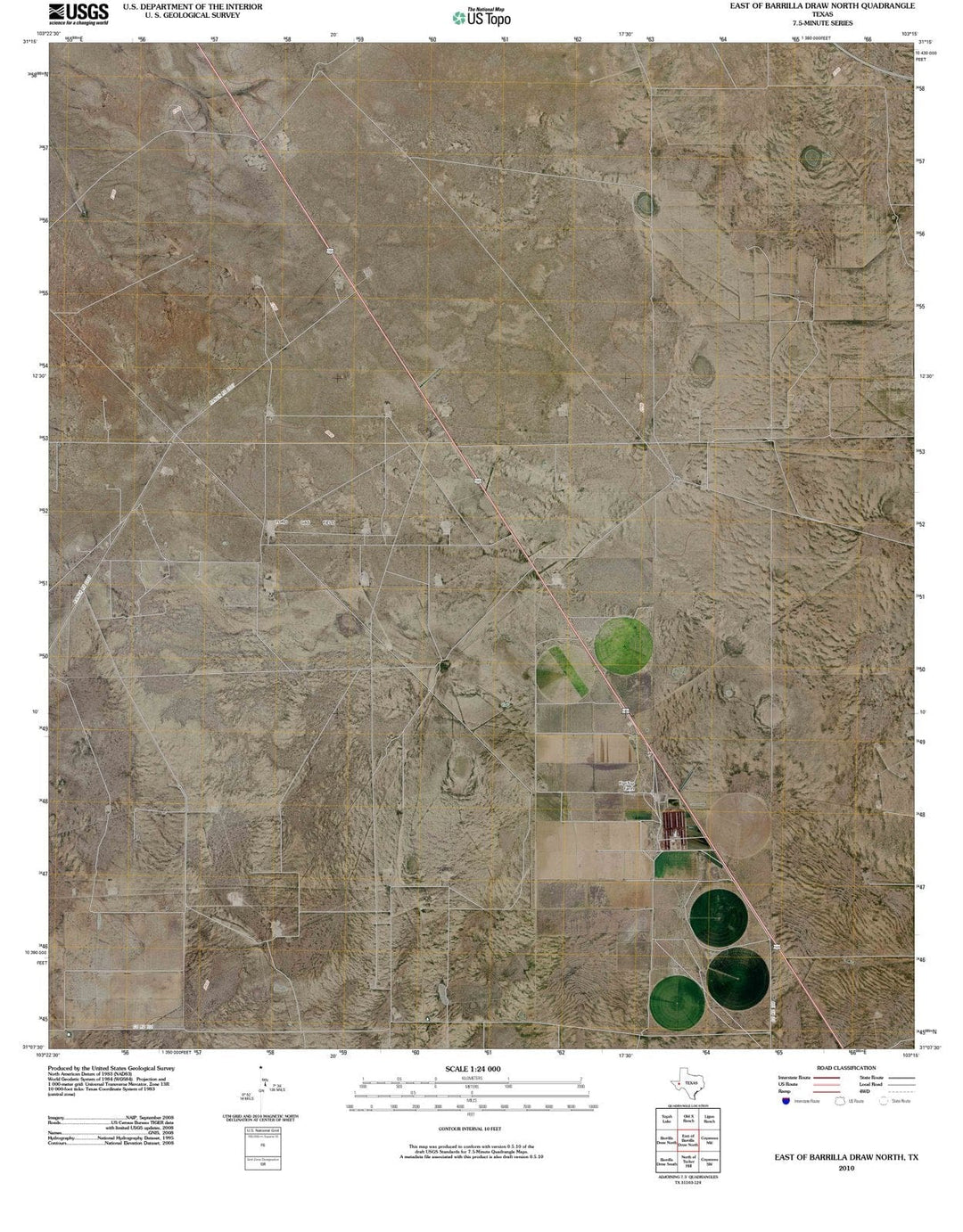 2010 East of Barrilla Draw North, TX - Texas - USGS Topographic Map